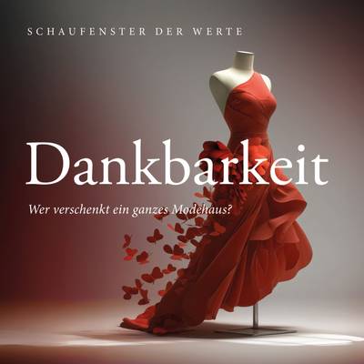 Quelle: MaToKa Ein rotes Kleid, aus welchem Schmetterlinge fliegen und dazu die Caption: Dankbarkeit